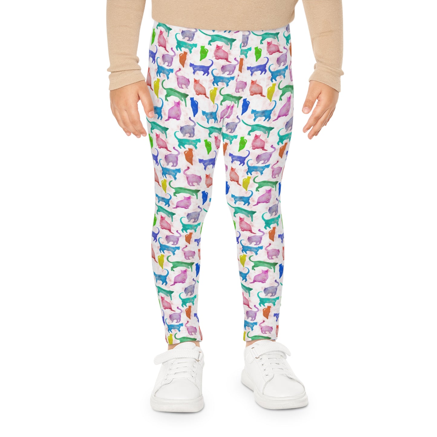 Kids Leggings Pastel cat design Multicolor