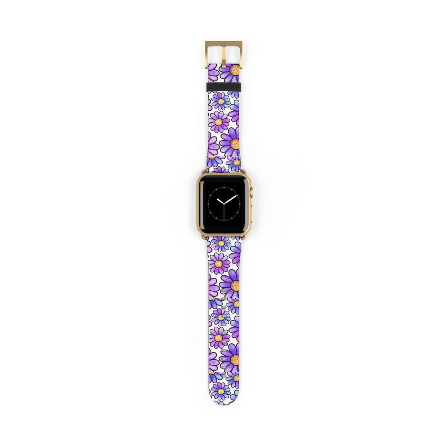 Retro Purple Flower Apple Watch Band