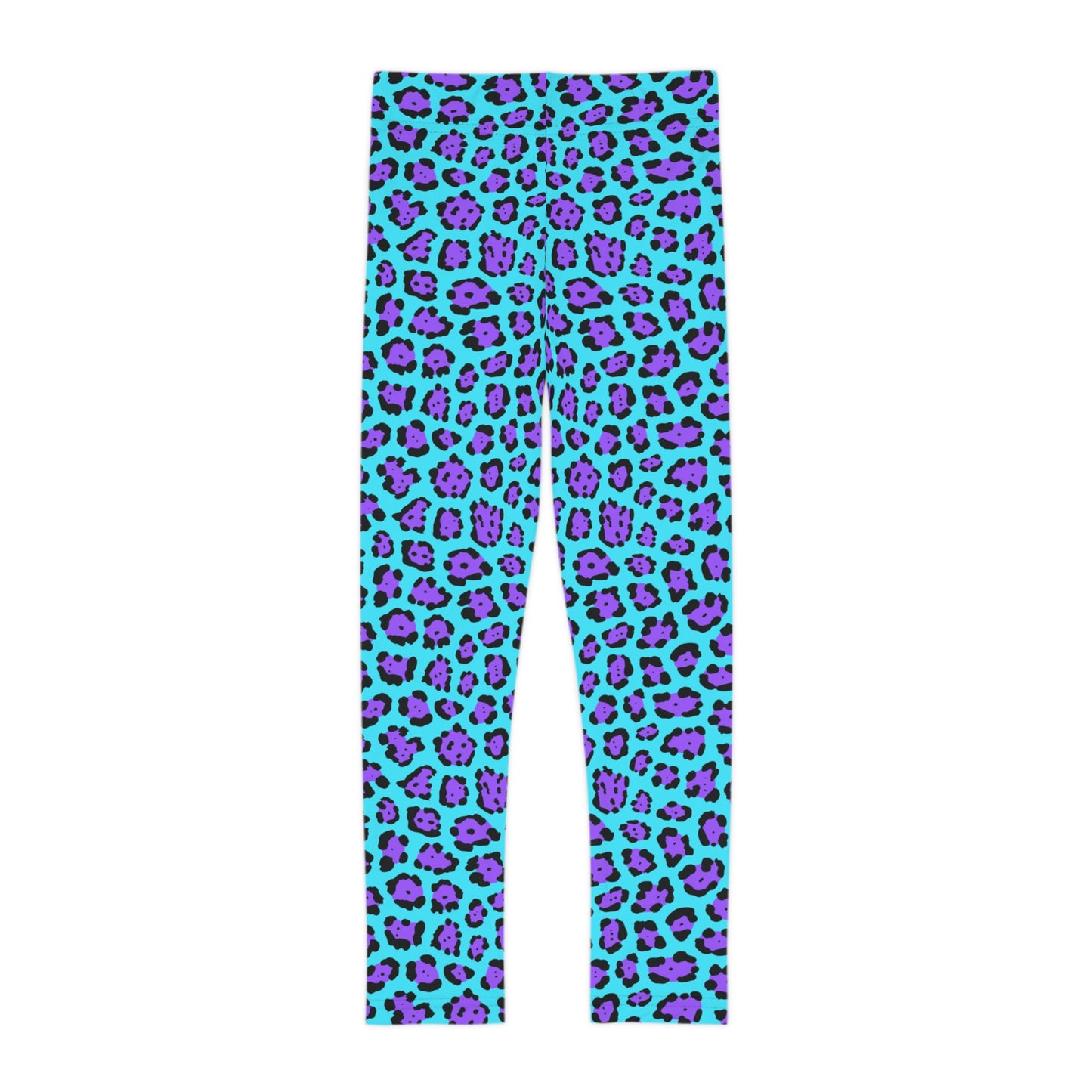 Kids Leggings Leopard print blue purple small print