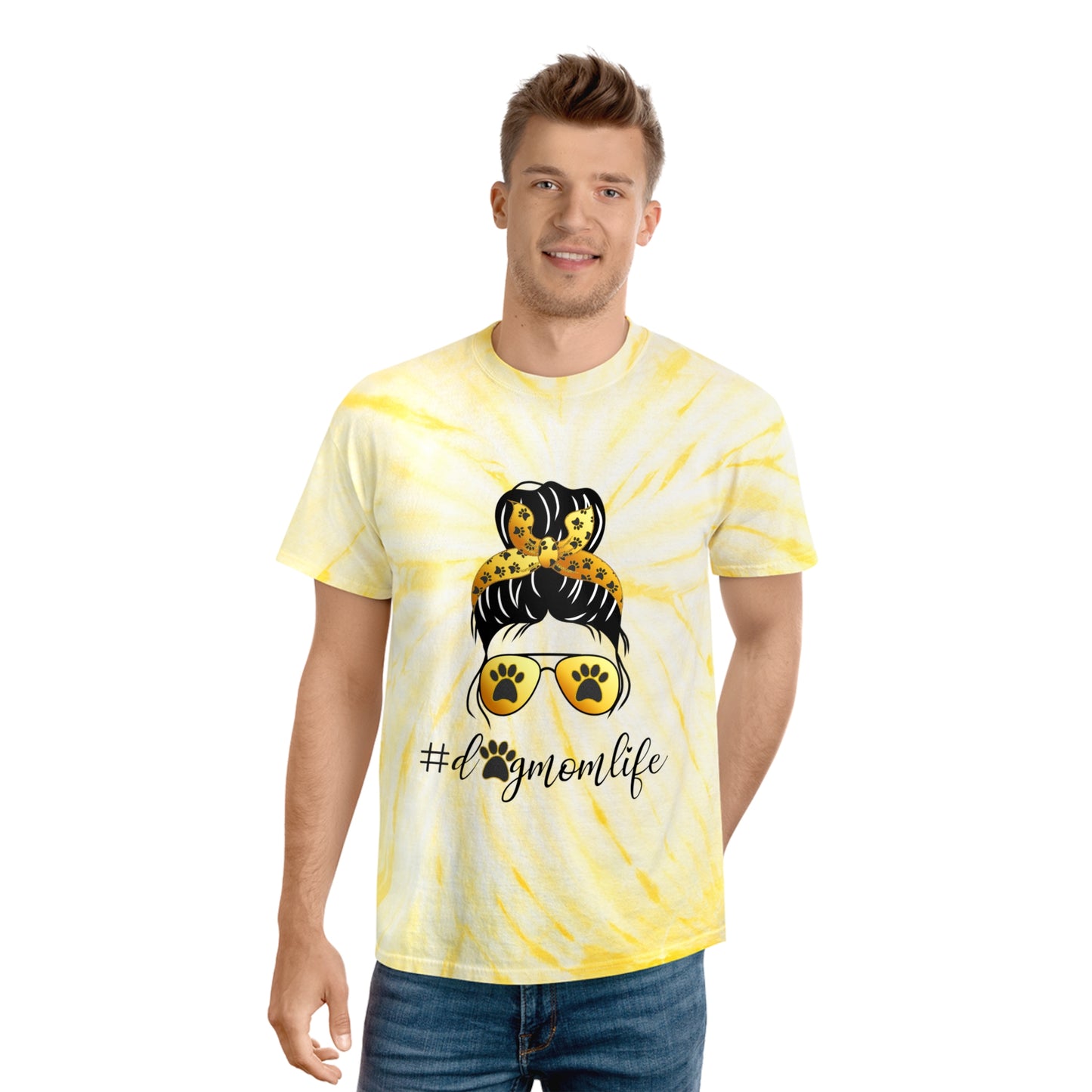 Dog Mom Life Tie-Dye Tee, Cyclone