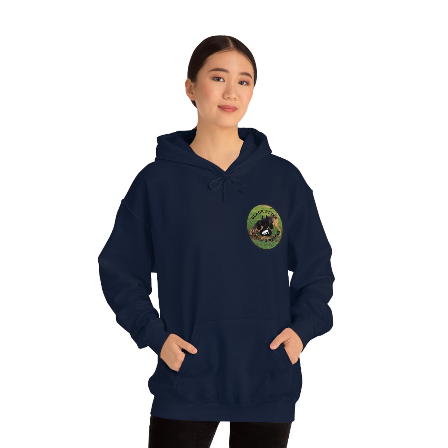 Black River Search & Rescue Logo with Lucy Unisex Heavy Blend™ Hooded Sweatshirt