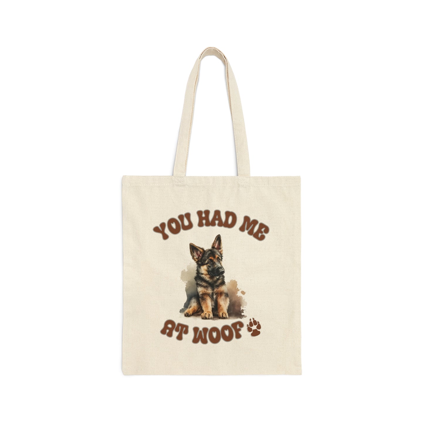 German Shepard Cotton Canvas Tote Bag