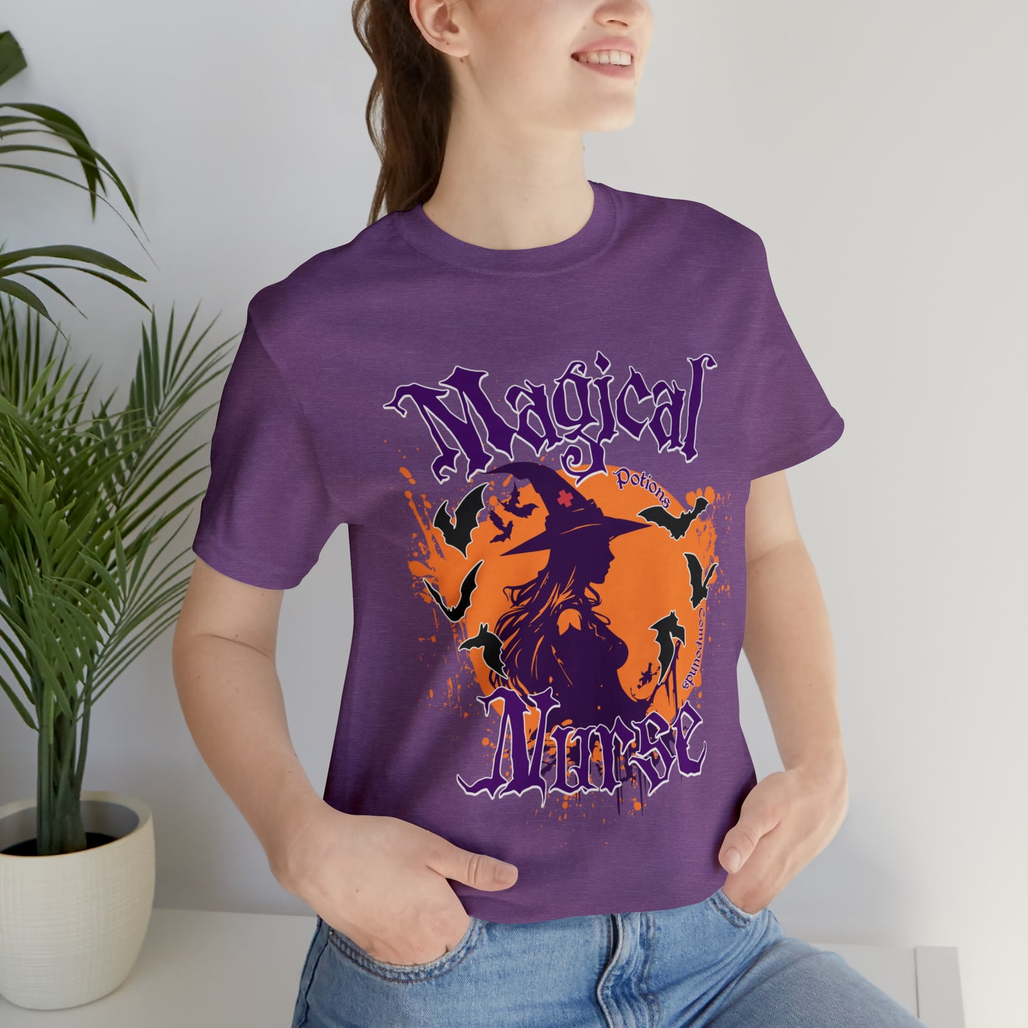 Magical Nurse Halloween short sleeved shirt