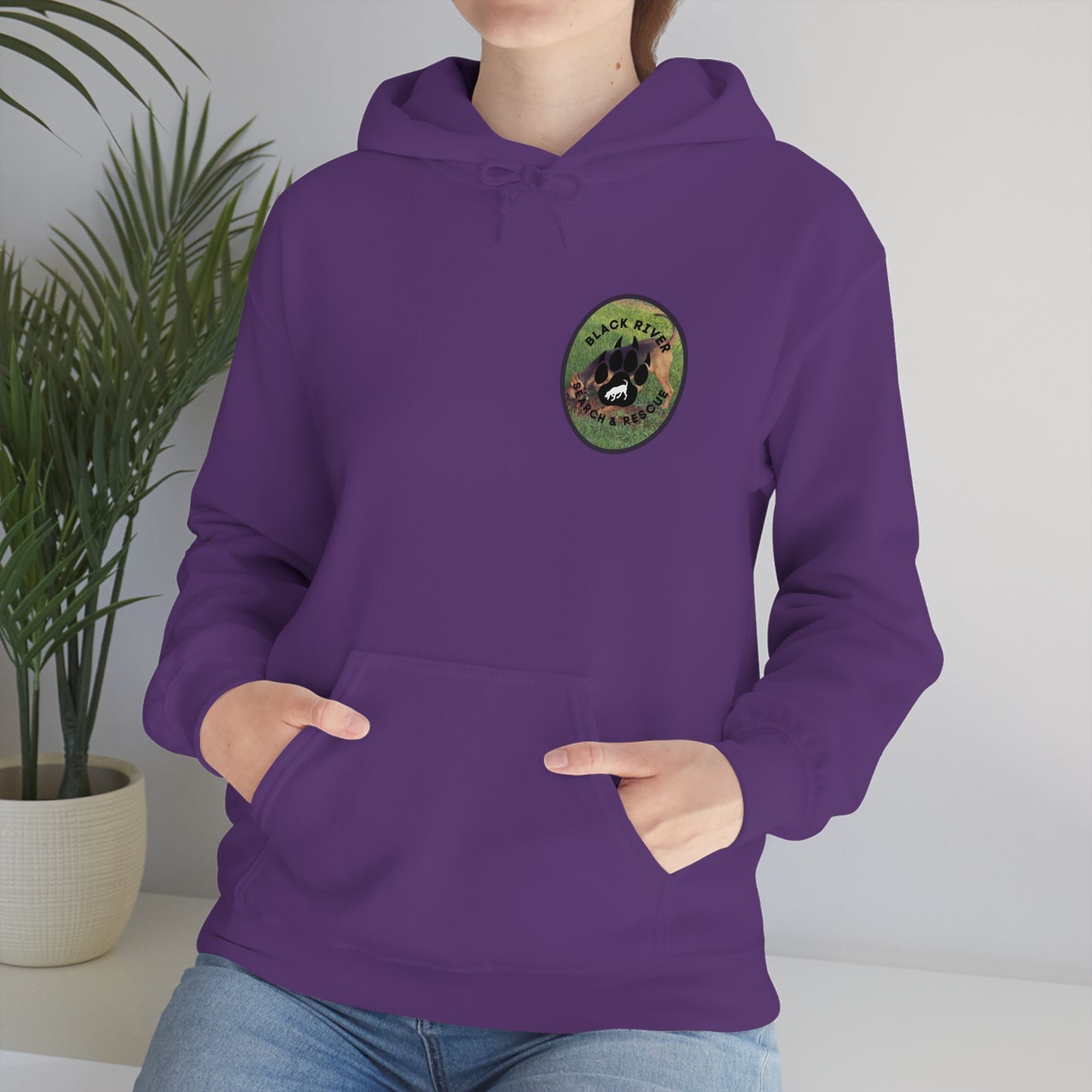 Black River Search & Rescue Logo with Lucy Unisex Heavy Blend™ Hooded Sweatshirt