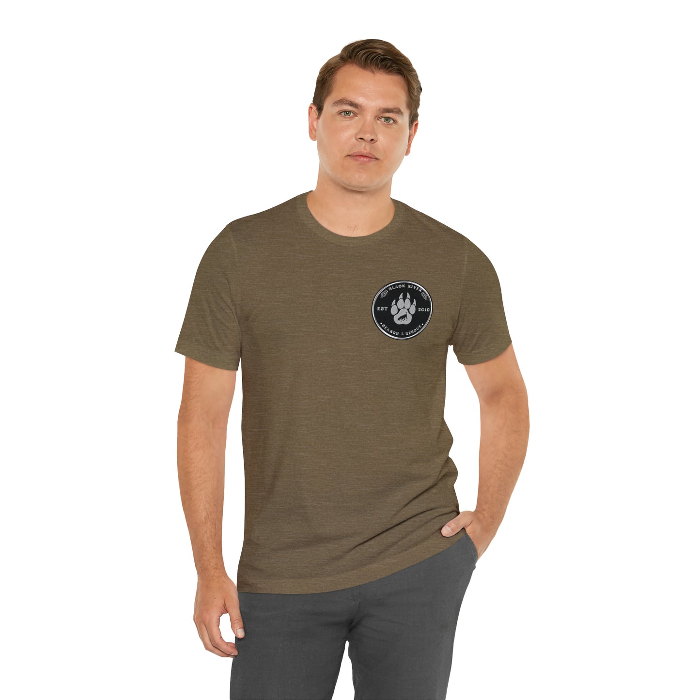 Black River Search & Rescue Logo Black Unisex Jersey Short Sleeve Tee