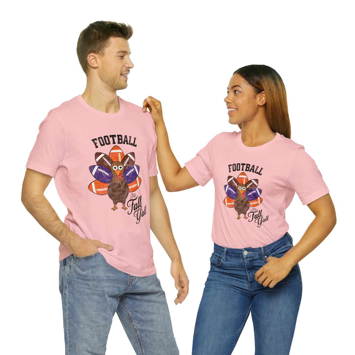 Vintage Purple and Orange Football Short Sleeve Tee, Football and turkey shirt, Clemson