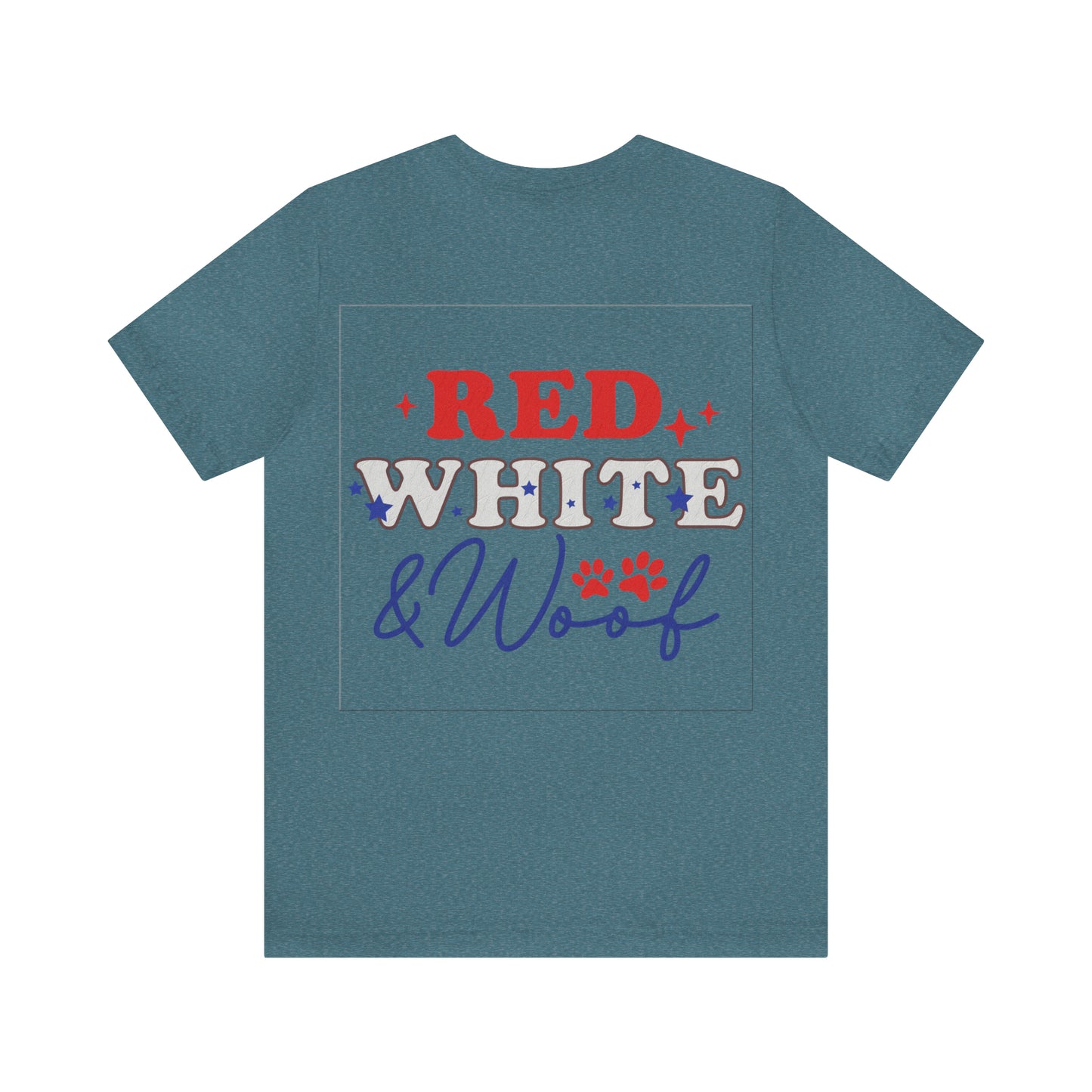 4th of July Pawprint Unisex Jersey Short Sleeve Tee Patriotic American Flag