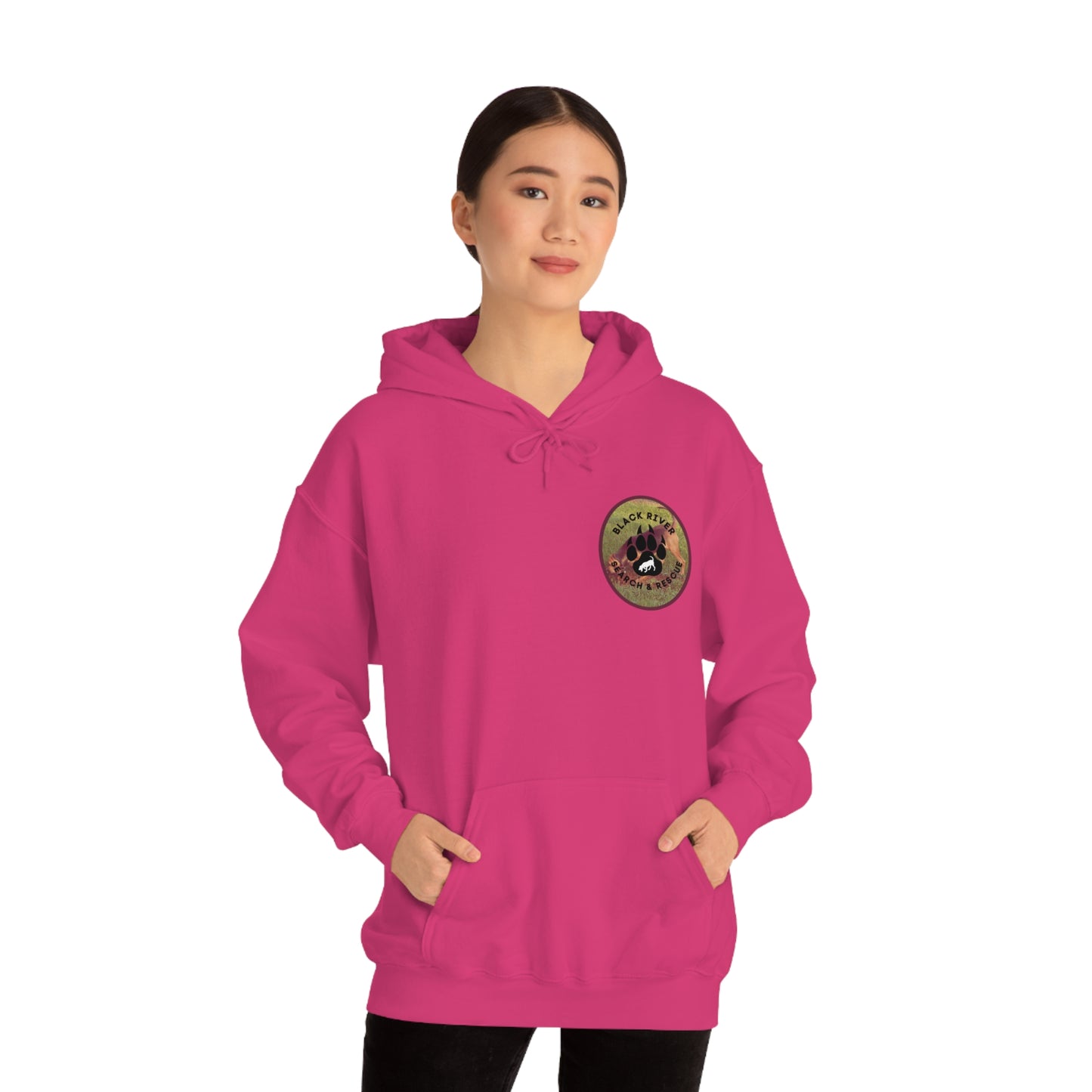 Black River Search & Rescue Logo with Lucy Unisex Heavy Blend™ Hooded Sweatshirt